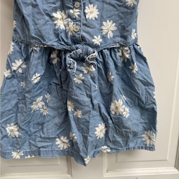 NWOT Carter’s 3T Girls  Denim Floral Daisy Short Sleeve Top Blouse - Picture 3 of 6